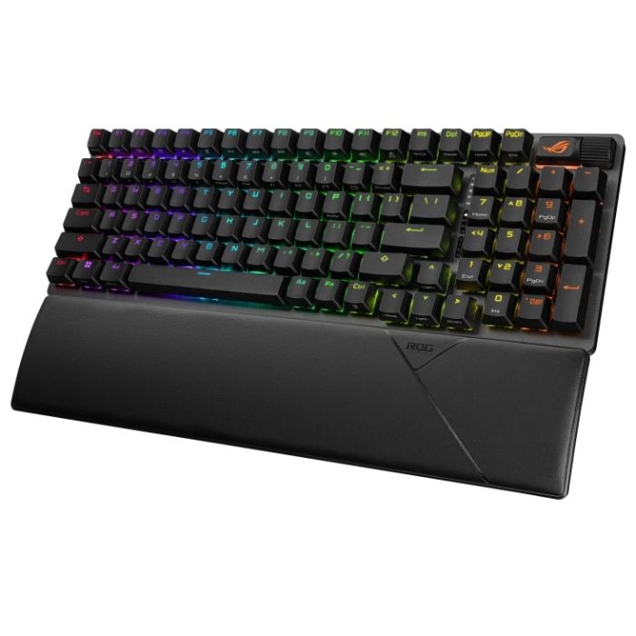 ASUS Keyboard mechanical ROG Strix Scope II, 96key, NX Snow, USB-A/WL/BT, EN/UK, RGB, black
