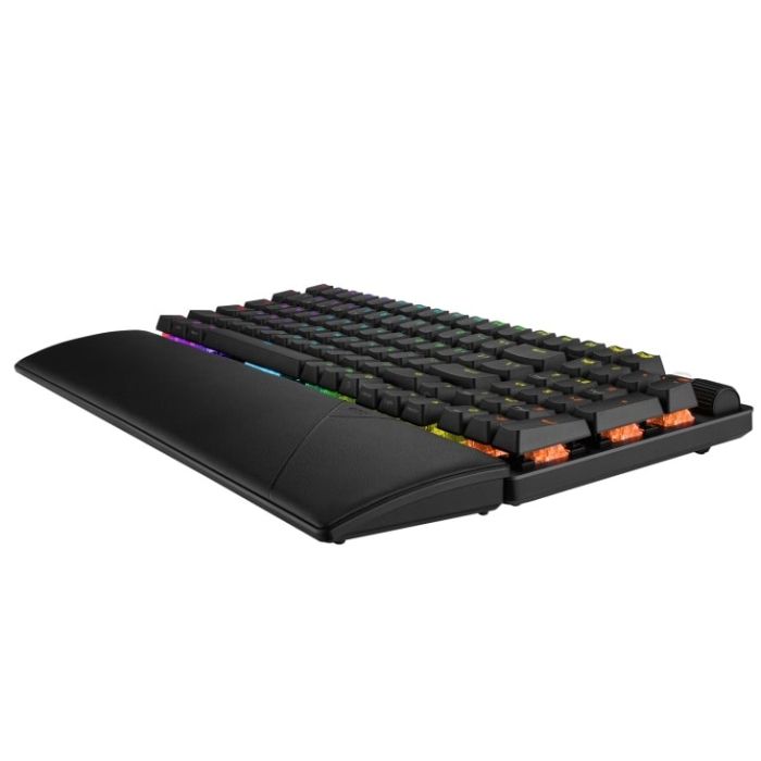 ASUS Keyboard mechanical ROG Strix Scope II, 96key, NX Snow, USB-A/WL/BT, EN/UK, RGB, black