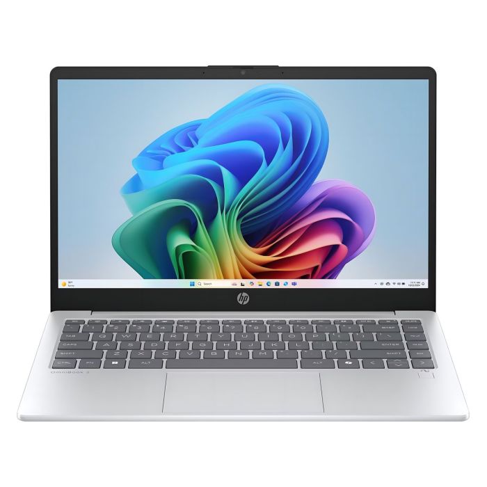 Ноутбук HP OmniBook 3 14-ha0001ua 14" FHD AG, AMD AI 5 340, 24GB, F1TB, UMA, Win11, сріблястий