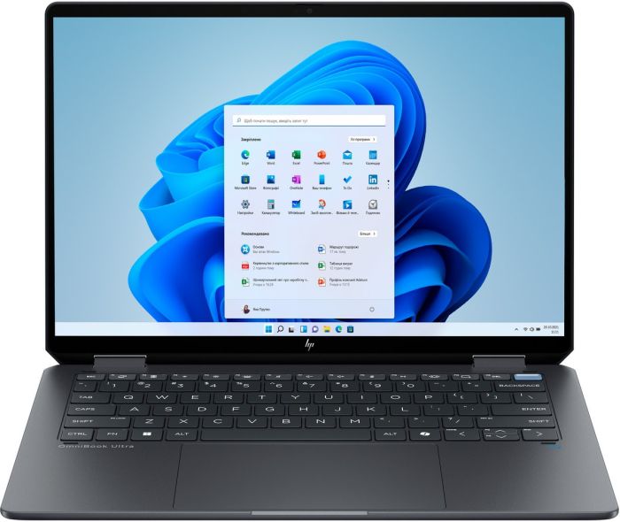 Ноутбук HP OmniBook Ultra Flip x360 14" 2.8K OLED Touch, Intel U7-256V, 16GB, F512GB, UMA, Win11, сірий