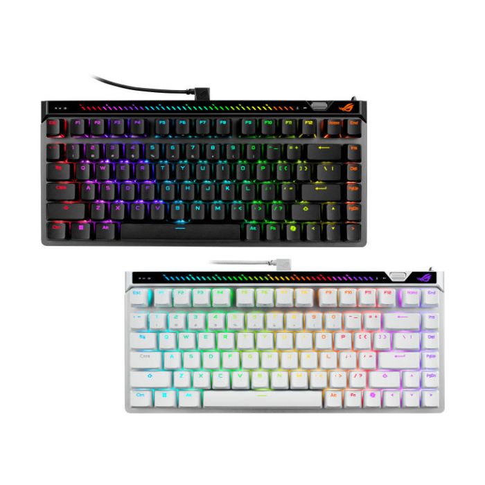 Клавіатура механічна ASUS ROG Falchion Ace 75 HE, 83key, HFX  V2 Magnetic Switches, USB-A, EN, RGB, чорний