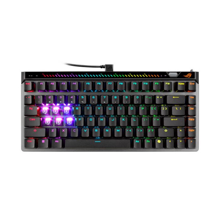 Клавіатура механічна ASUS ROG Falchion Ace 75 HE, 83key, HFX  V2 Magnetic Switches, USB-A, EN, RGB, чорний