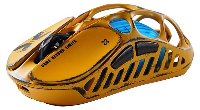 Мышь GravaStar Mercury X, BT/WL/USB-A, RGB, Battle-Worn Yellow