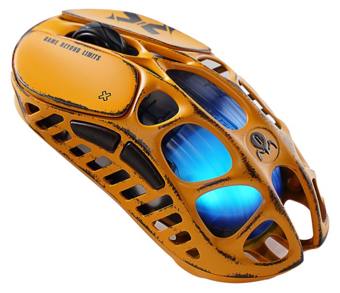 Миша GravaStar Mercury X Pro, 8K, BT/WL/USB-A, RGB, Battle-Worn Yellow