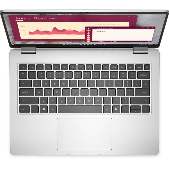 Ноутбук Dell Pro 14 14" FHD+ IPS AG, Intel U7-255U, 32GB, F512GB, UMA, Lin, серебристый, US клавиатура