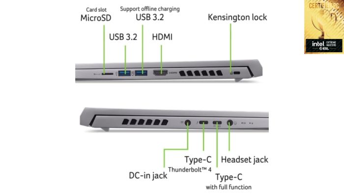 Ноутбук Acer Predator Triton Neo 16 PTN16-51 16" WQXGA, Intel U9-185H, 32GB, F1TB, NVD4060-8, Lin, серебристый