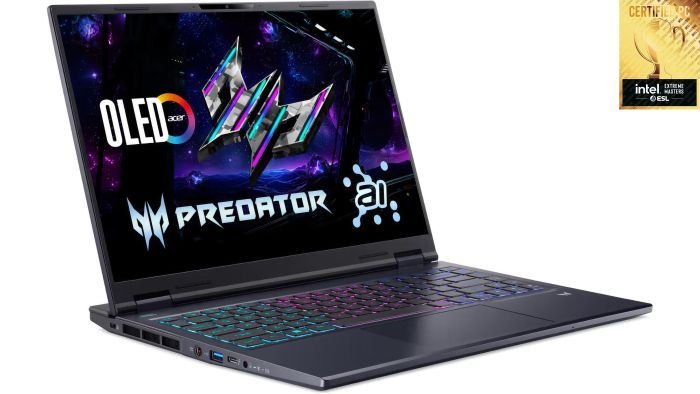 Acer Notebook Predator Helios Neo 14 PHN14-71 14.5" WQXGA IPS, Intel U9-285H, 32GB, F1TB, NVD5070-8, Lin, black