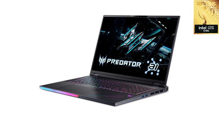 Ноутбук Acer Predator Helios 18 PH18-73 18" WQUXGA IPS, Intel U9-275HX, 96GB, F4TB, NVD5090-24, Win11P, чорний