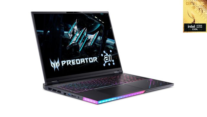 Ноутбук Acer Predator Helios 18 PH18-73 18" WQUXGA IPS, Intel U9-275HX, 96GB, F4TB, NVD5090-24, Win11P, чорний