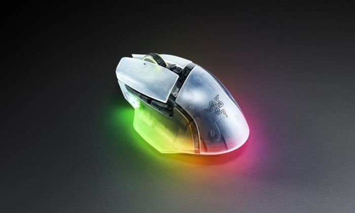 Миша Razer Basilisk V3 Pro 35K, RGB, USB-A/WL/BT, Phantom White Ed.