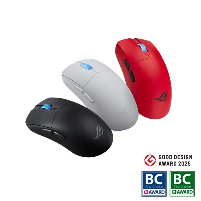 Миша ASUS ROG Harpe II Ace, USB-A/WL/BT, червоний