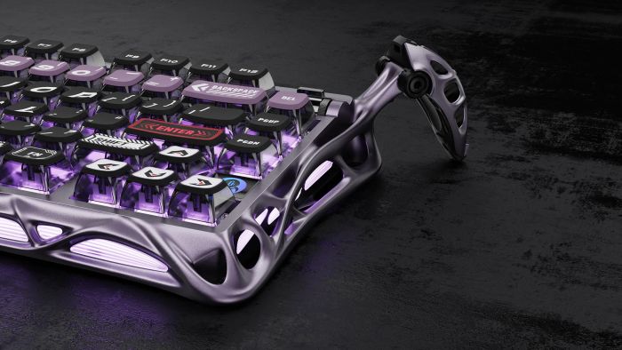Клавіатура магнітна GravaStar Mercury V75 Pro 80keys, GravaStar x Gateron Jade Gaming, USB-A, 8k, RGB, Iron Purple