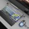 Mechanical keyboard GravaStar Mercury K1 Pro 80keys, GravaStar x Kailh Speedy Mint, BT/WL/USB, RGB, Interstellar Silver