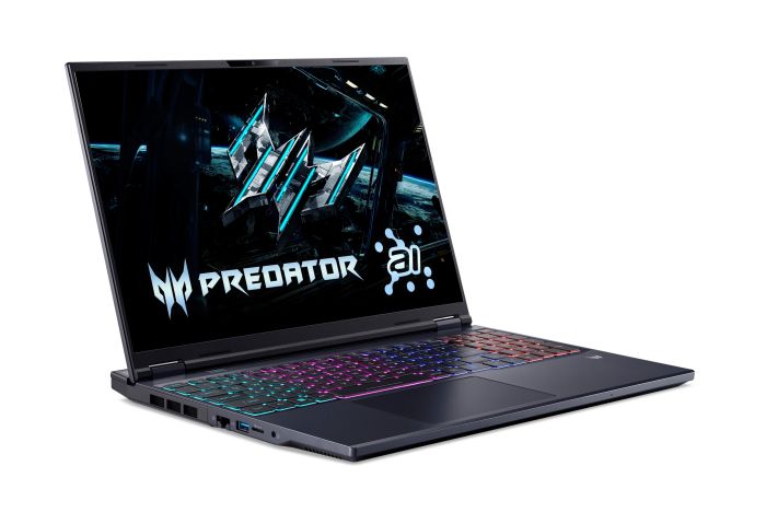 Ноутбук Acer Predator Helios Neo 16 PHN16-73 16" WQXGA IPS, Intel U7-255HX, 32GB, F1TB, NVD5060-8, Lin, чорний