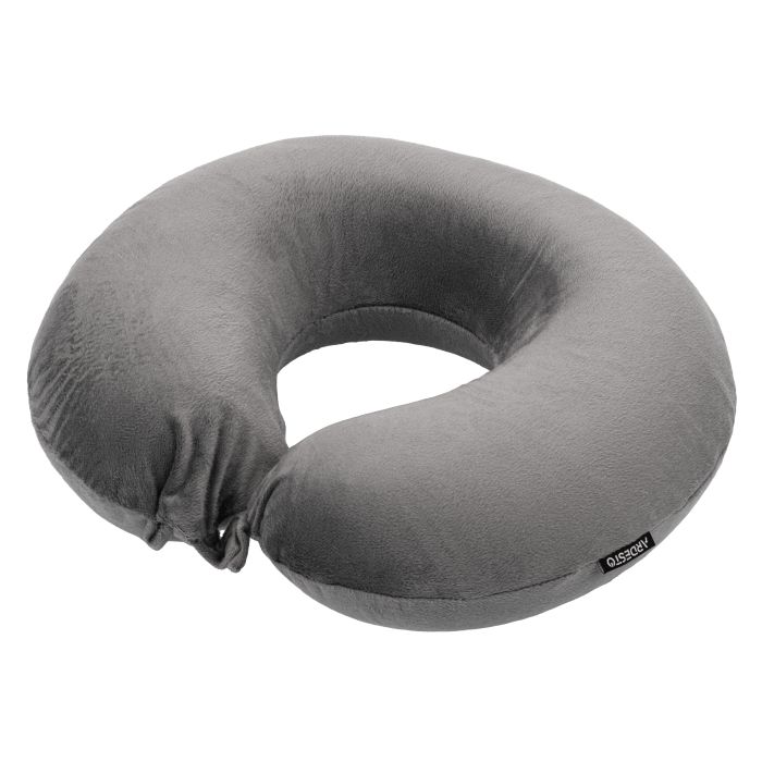 Orthopedic pillow ARDESTO Sleepwell Travel 31x28x10cm, for neck, memory foam, grey