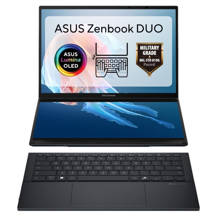 Ноутбук ASUS Zenbook Duo UX8406CA-QL046W 14" FHD Touch OLED, Intel Ultra 9 285H, 32GB, F1TB, UMA, Win11, Серый