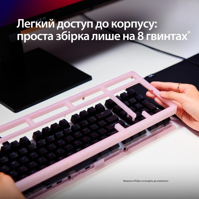 HyperX Alloy keyboard Origins 2 1800 103key, Red, USB-A, Hot-Swap, EN/UA, RGB, black
