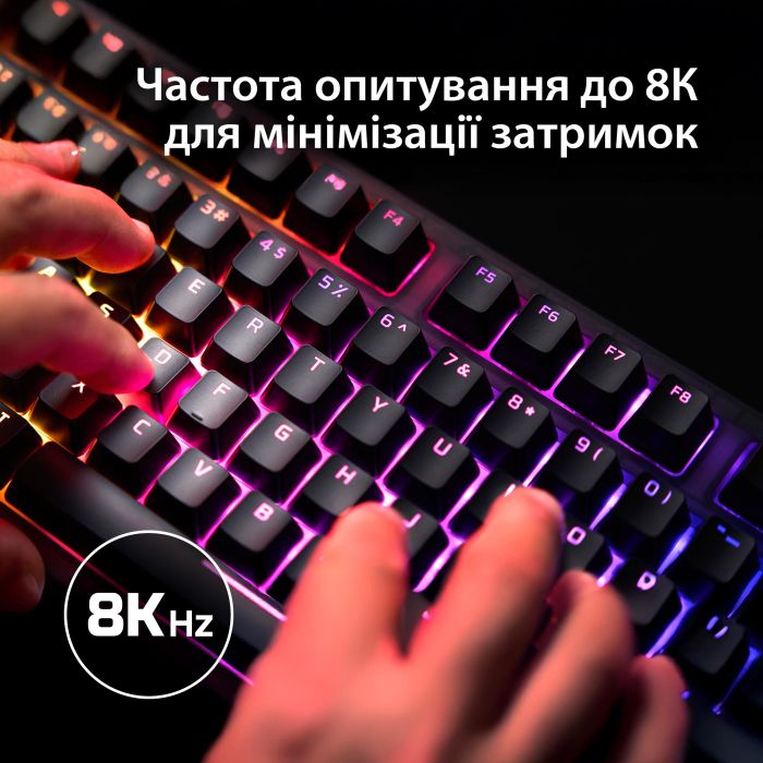 HyperX Alloy keyboard Origins 2 1800 103key, Red, USB-A, Hot-Swap, EN/UA, RGB, black