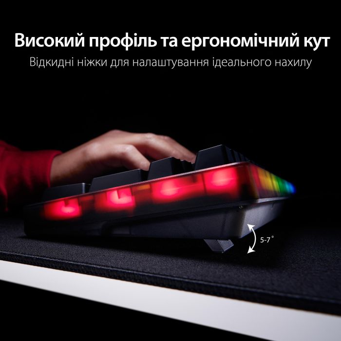 HyperX Alloy keyboard Origins 2 1800 103key, Red, USB-A, Hot-Swap, EN/UA, RGB, black