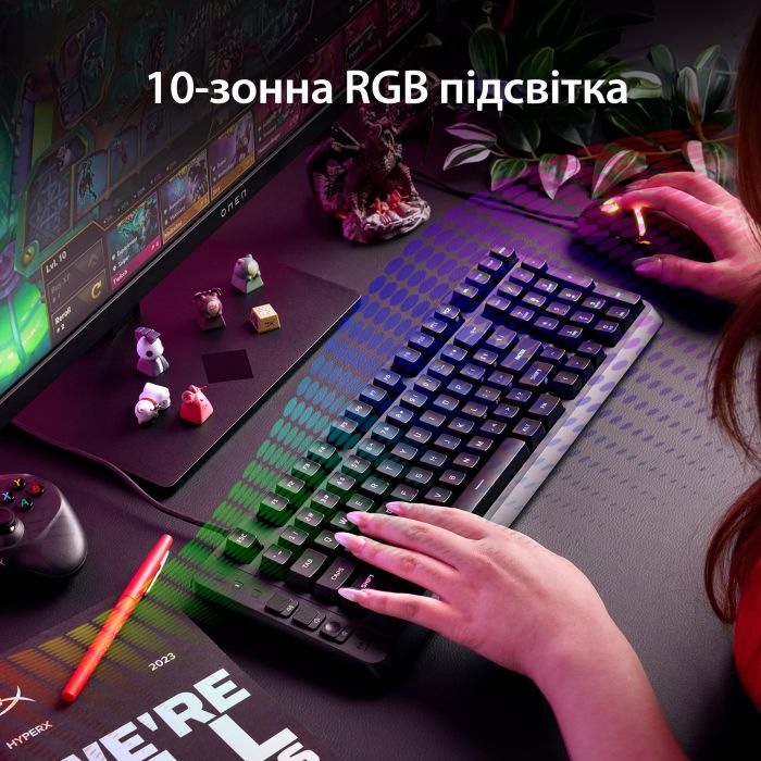 HyperX Alloy keyboard Origins EVE 1800 99key, Red, USB-A, EN/UA, RGB, black