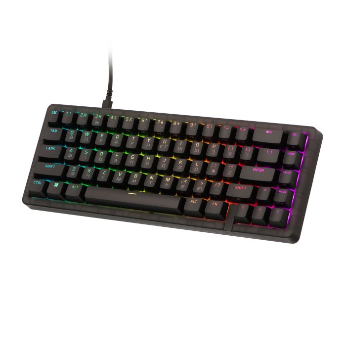 HyperX Alloy keyboard Origins 2 65key, Red, USB-A, Hot-Swap, EN/UA, RGB, black