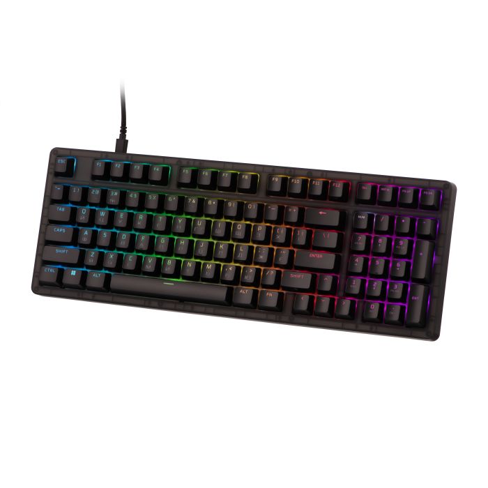 HyperX Alloy keyboard Origins 2 1800 103key, Red, USB-A, Hot-Swap, EN/UA, RGB, black