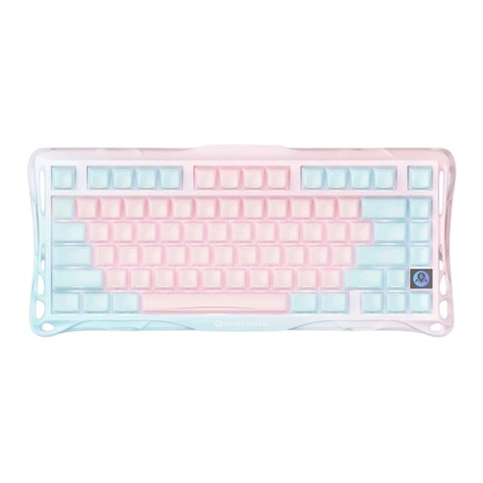 Mechanical keyboard GravaStar Mercury K1 Lite 80keys, GravaStar x BSUN Grey, BT/WL/USB, Lumen Rose