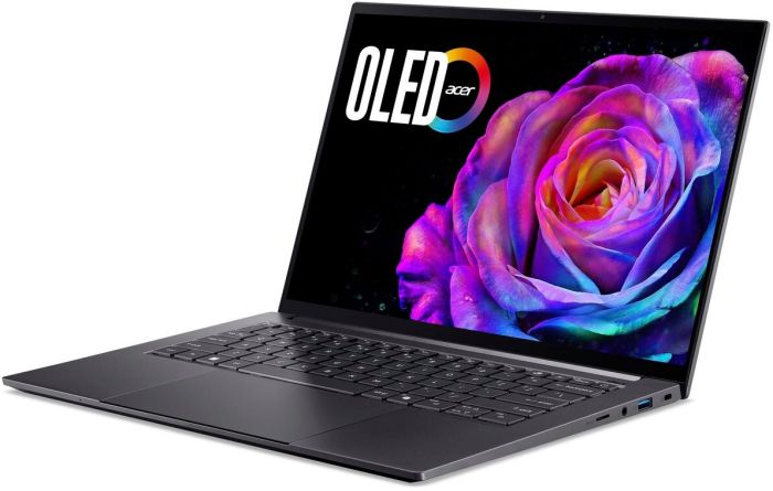 Ноутбук Acer Swift X 14 SFX14-73G 14.5" 2.8K OLED, Intel U9-285H, 32GB, F2TB, NVD5070-8, Win11, серый