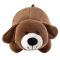 Подушка-трансформер для шеи ARDESTO Travel Сute Dog 30х30см, полистироловые шарики, коричневый