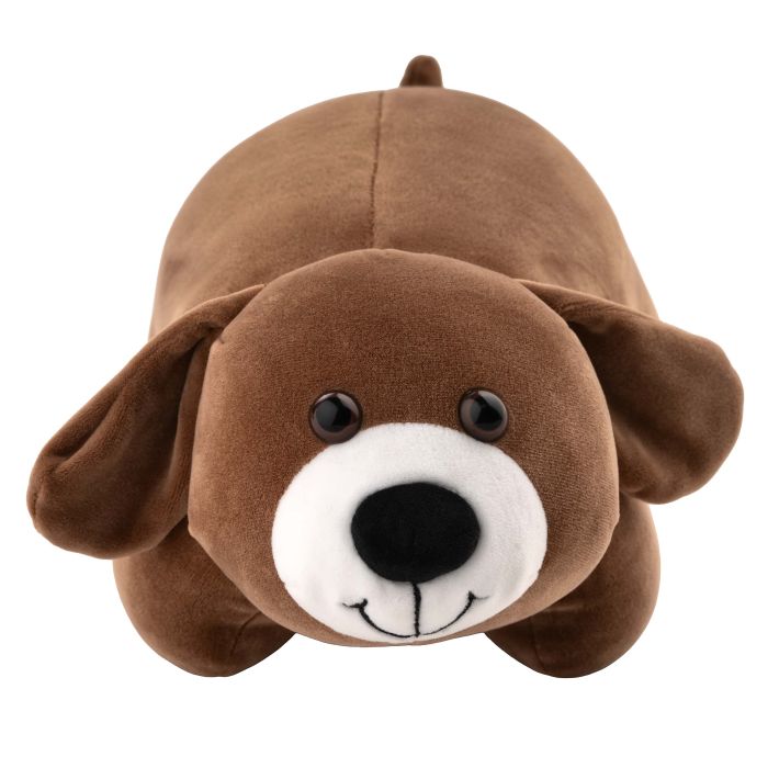 Подушка-трансформер для шеи ARDESTO Travel Сute Dog 30х30см, полистироловые шарики, коричневый