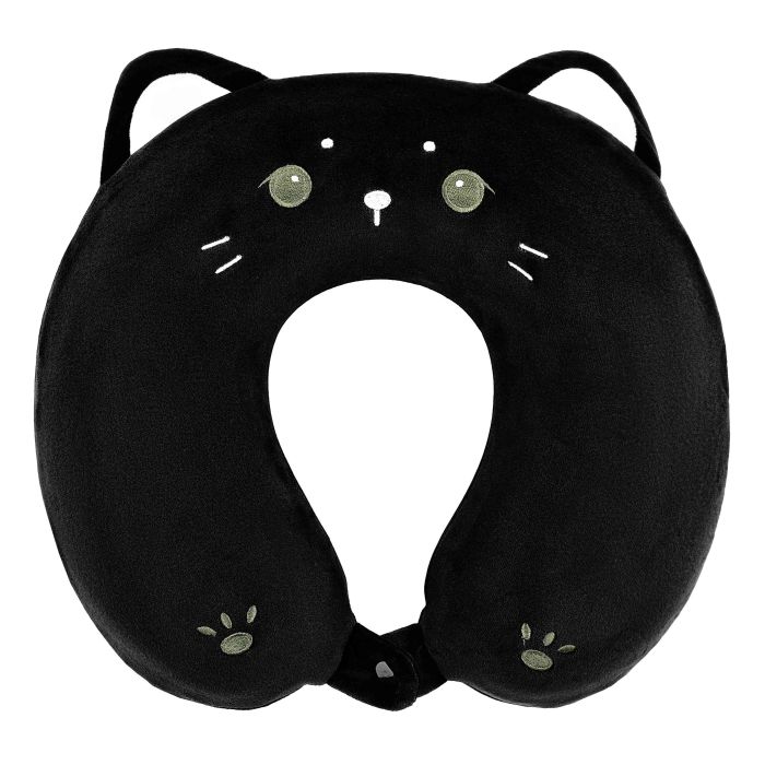 Подушка для шеи ARDESTO Travel Black Cat 30х30см, полиуретановая пена, черный