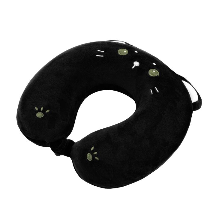 Подушка для шеи ARDESTO Travel Black Cat 30х30см, полиуретановая пена, черный