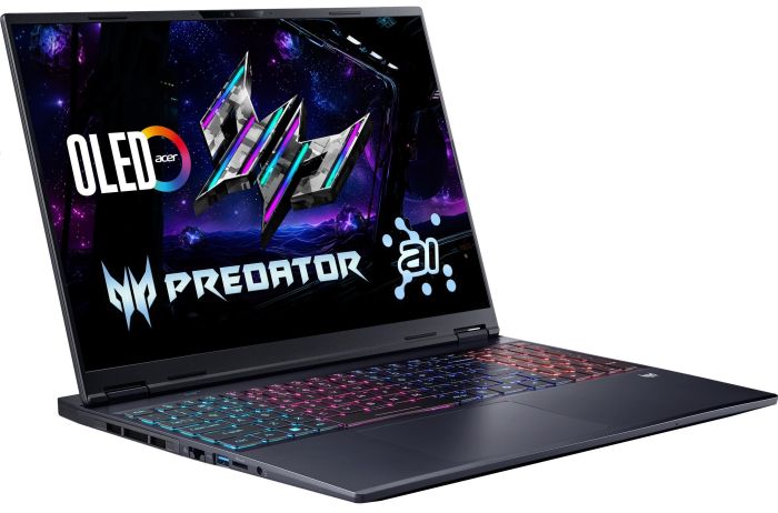 Ноутбук Acer Predator Helios Neo 16S PHN16S-I51 16" OLED, Intel U7-356H, 32GB, F1TB, NVD5070-8, Lin, черный