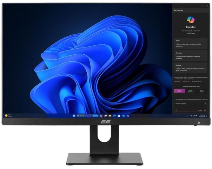 2E All-in One Rational K6 23.8" FHD IPS Intel i3-12100, 8Gb, F128GB+500Gb, UMA, H610, K6.610, 120W, Win11H+M365P1yr,  black