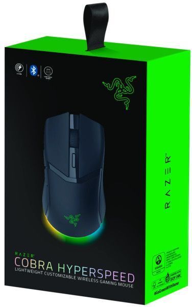 Мышь Razer Cobra HyperSpeed, RGB, USB-A/WL/BT, чёрный
