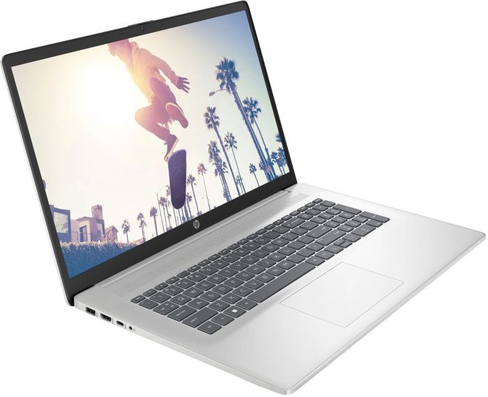 Ноутбук HP 17-cp2044ua 17.3" FHD IPS AG, R5-7520U, 8GB, F512GB, UMA, DOS, сріблястий