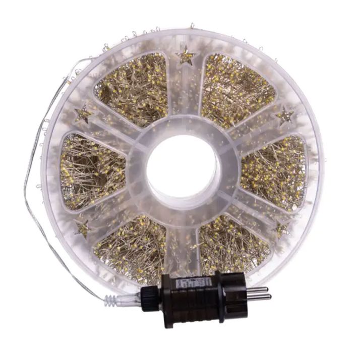 Новорічна гірлянда кімнатна роса Хвойна лапа 50 м 1500 LED білий провід Синє сяйво D1500L50MWBL