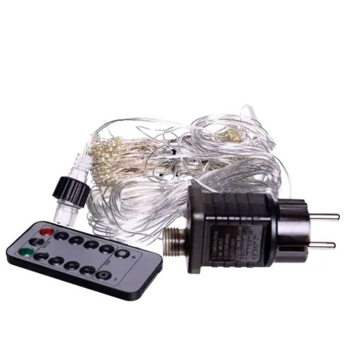 Новорічна гірлянда Хвойна лапа 3х2 м 400 LED Жовте світло D400LED2MY