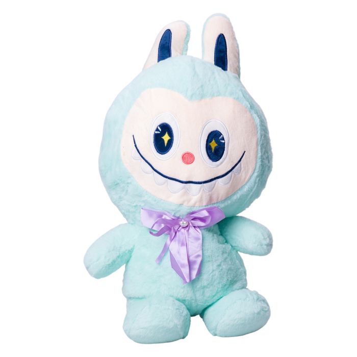Дитяча м'яка іграшка Лабубу з пледом 54 см плюшева М'ятна ТМ COLORFUL HOME LAB3M