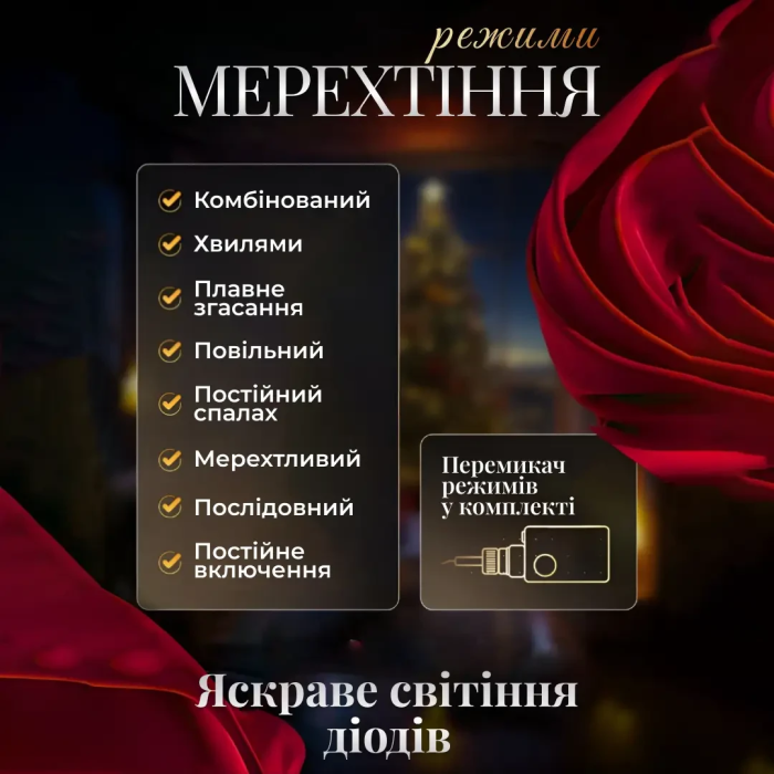 Електрична гірлянда Зірка штора 3*0,9 м 12 на вікно для фотозон синя WYF11BL