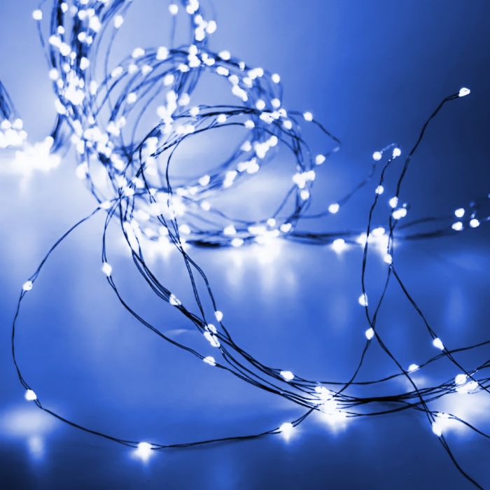 Гірлянда світлодіодна кінський хвіст GarlandoPro 600LED Роса 20 ліній 8 режимів 3м кінський хвіст гірлянда Синій 1733014BL