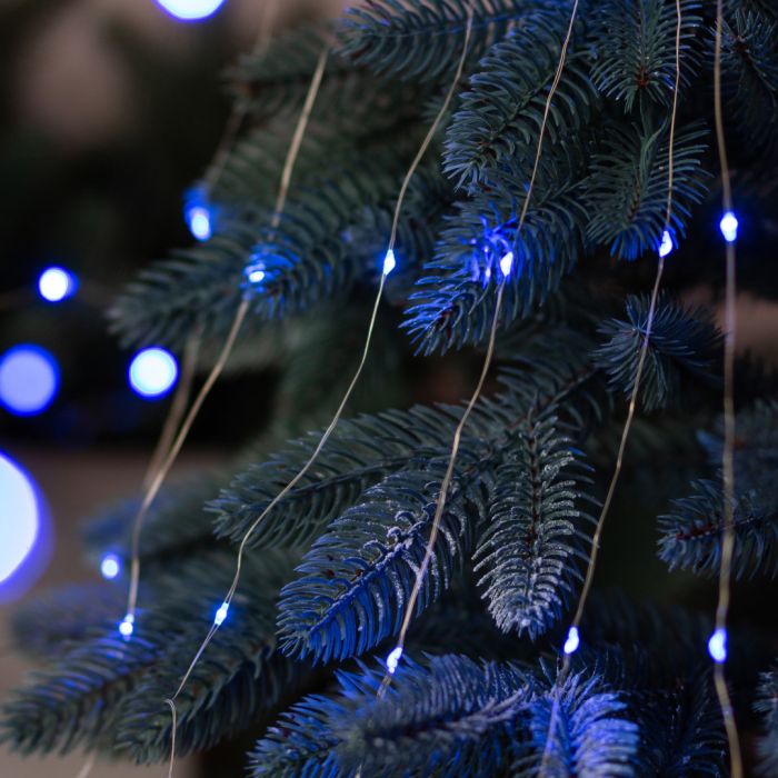 Гірлянда світлодіодна кінський хвіст GarlandoPro 600LED Роса 20 ліній 8 режимів 3м кінський хвіст гірлянда Синій 1733014BL