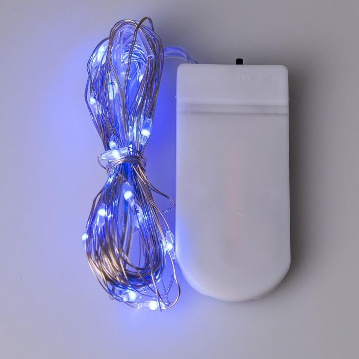 Гірлянда світлодіодна на батарейках GarlandoPro 30LED 3м мідний дріт гірлянди роса Синій 1733018BL