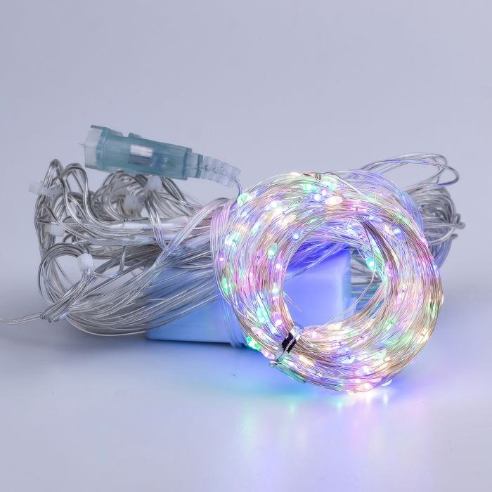 Гірлянда штора світлодіодна GarlandoPro 200LED Роса 3х3м 8 режимів 10 ниток гірлянда роса на ялинці 173305ML