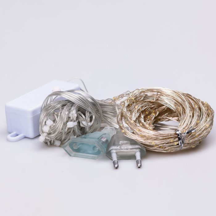 Гірлянда штора світлодіодна GarlandoPro 200LED Роса 3х3м 8 режимів 10 ниток гірлянда роса на ялинці 173305ML