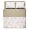 Bedding set ARDESTO 1.5 Gloria, sateen, flowers, beige, duvet cover160x220cm, bed sheet 160x220cm, pillowcases (2) 50x70cm, 100% cotton