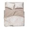 Bedding set ARDESTO 2.0 Gloria, sateen, marble, beige, duvet cover 200x220cm, bed sheet 230x240cm, pillowcases (2) 50x70cm, 100% cotton