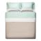 Bedding set ARDESTO 2.0 Gloria, sateen,  stripes, brown, duvet cover 200x220cm, bed sheet 230x240cm, pillowcases (2) 50x70cm, 100% cotton