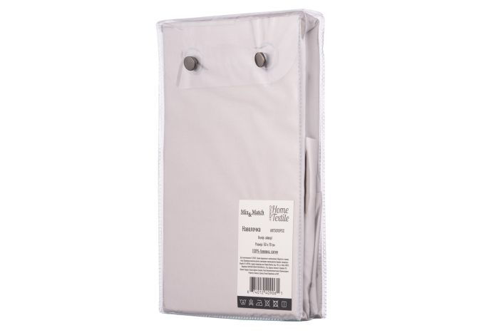 Pillowcase ARDESTO Mix&Match 50x70cm, 100% cotton, sateen, ivory