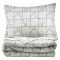 Bedding set ARDESTO 1.5 Gloria, sateen, geometry, grey, duvet cover160x220cm, bed sheet 160x220cm, pillowcases (2) 50x70cm, 100% cotton
